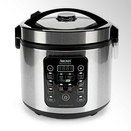 Aroma Housewares ARC-1120SBL SmartCarb Cool-Touch Stainless Steel Rice Multicooker
