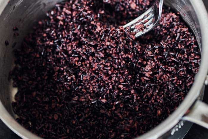 How much water do I need per part of black rice