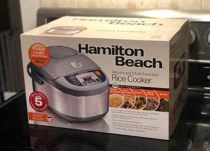 What is the Hamilton Beach rice cooker made of