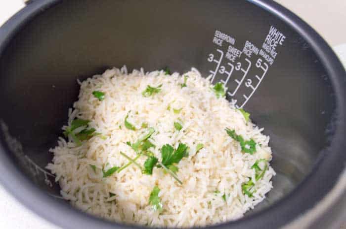 How to make a cilantro lime rice in a rice cooker