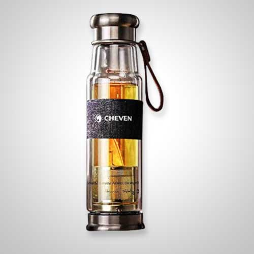 CHEVEN Tea Infuser Tumbler & Glass Water Bottle