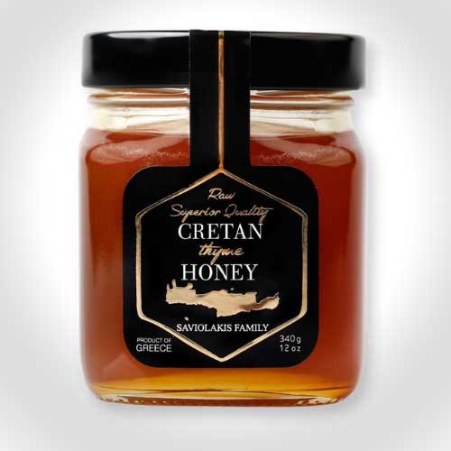 Cretan Thyme Honey from Sfakia Crete Greece by Saviolakis Family 340 g