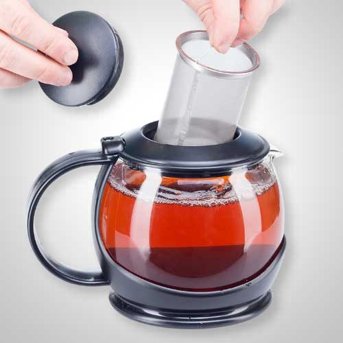 Glass Teapot with Infuser and Warmer Sleeve