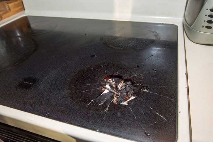 How easy is it to break a glass top stove